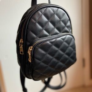 Black mini backpack